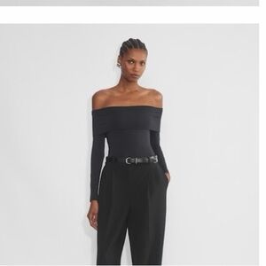 Aritzia Black Off-Shoulder Bodysuit